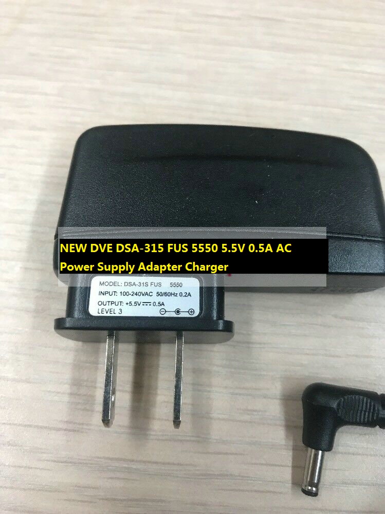 *Brand NEW* 5.5V 0.5A AC Adapter DVE DSA-315 FUS 5550 Power Supply Charger